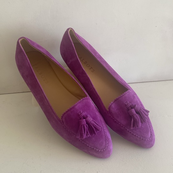 Talbots raspberry suede leather flats with tassel detail Size 5 1/2 - Picture 11 of 11